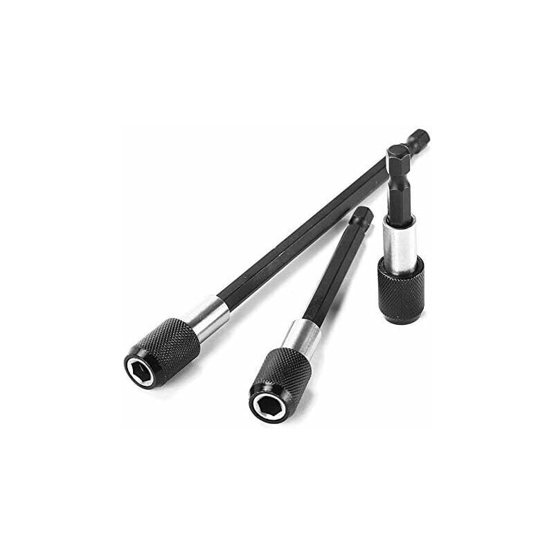foto del prodotto asta di prolunga magnetica da 3 pezzi, punta per cacciavite elettrico, punta per trapano esagonale da 1 4, barra di sgancio rapido, porta punte per