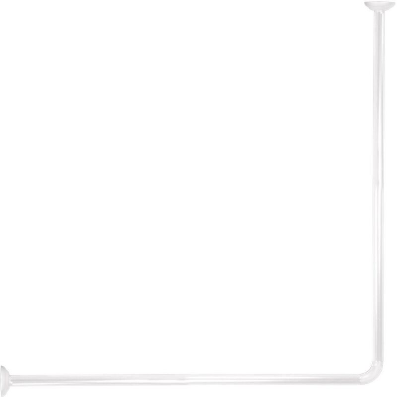 foto del prodotto asta doccia angolare in alluminio 80x80cm - bianco tendance