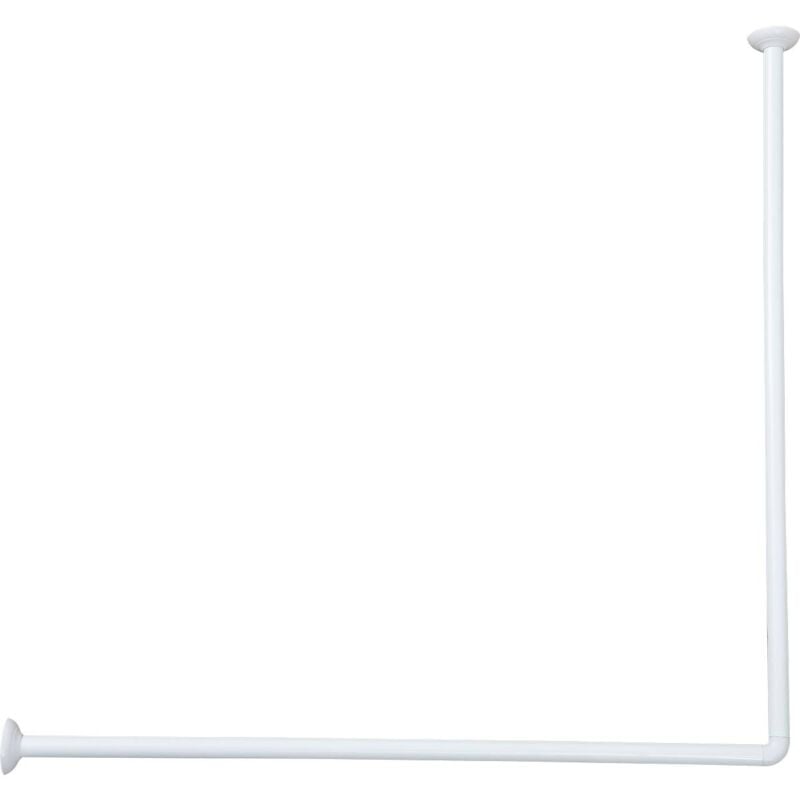 foto del prodotto asta doccia angolare in alluminio 90x90 cm bianco tendance