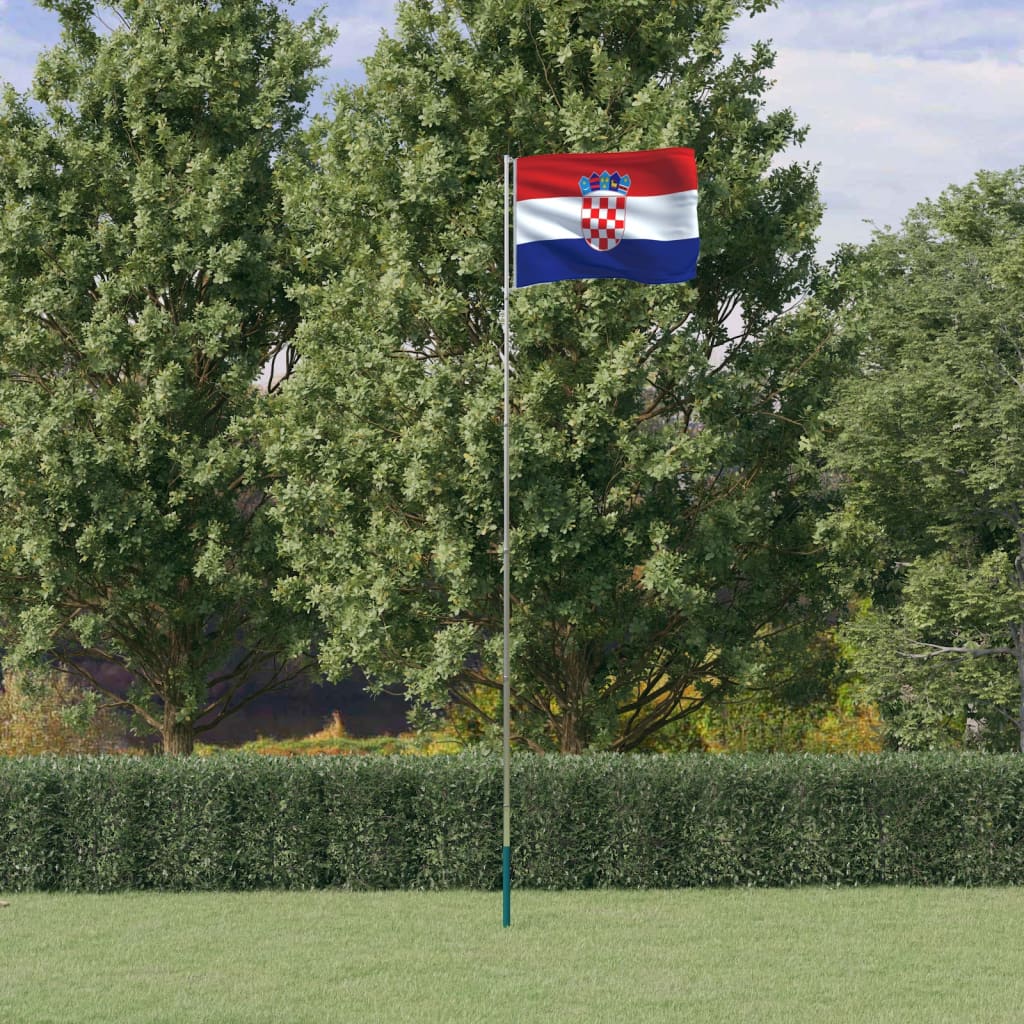foto del prodotto asta e bandiera croazia 5,55 m alluminio
