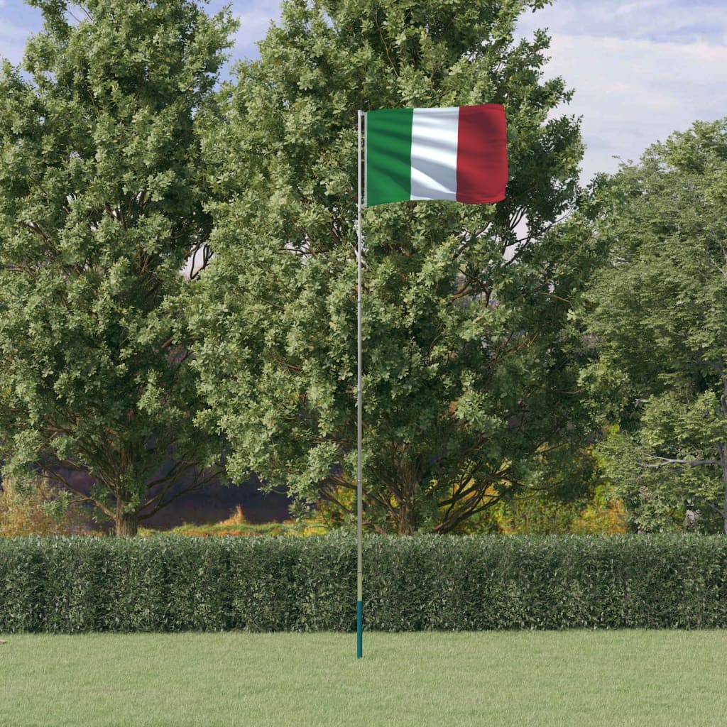 foto del prodotto asta e bandiera italia 5,55 m alluminiocod mxl 101129