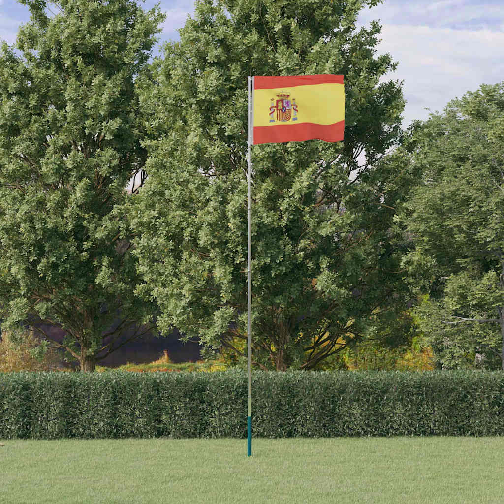 foto del prodotto asta e bandiera spagna 5,55 m alluminio cod mxl 77631