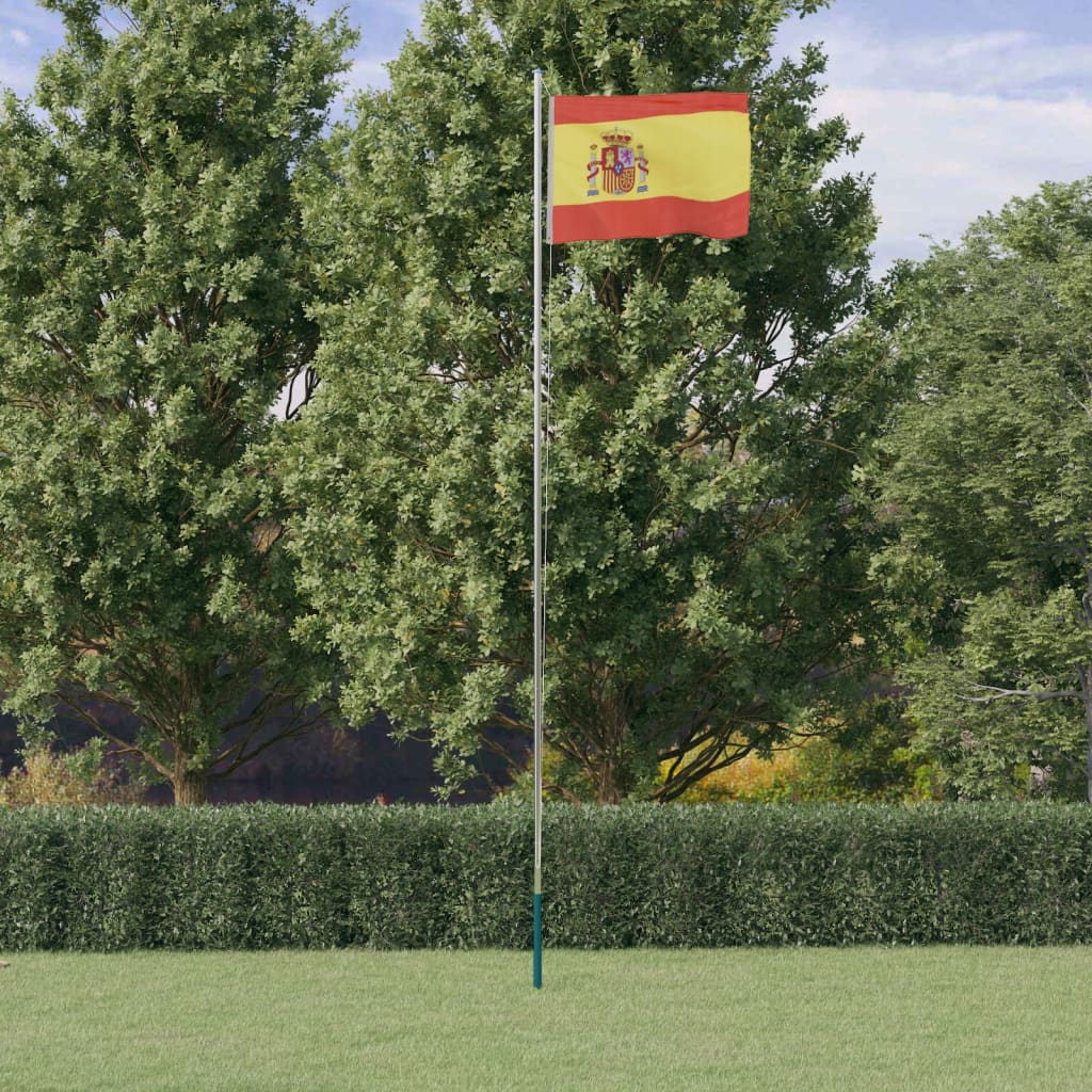 foto del prodotto asta e bandiera spagna 6,23 m alluminio cod mxl 77663