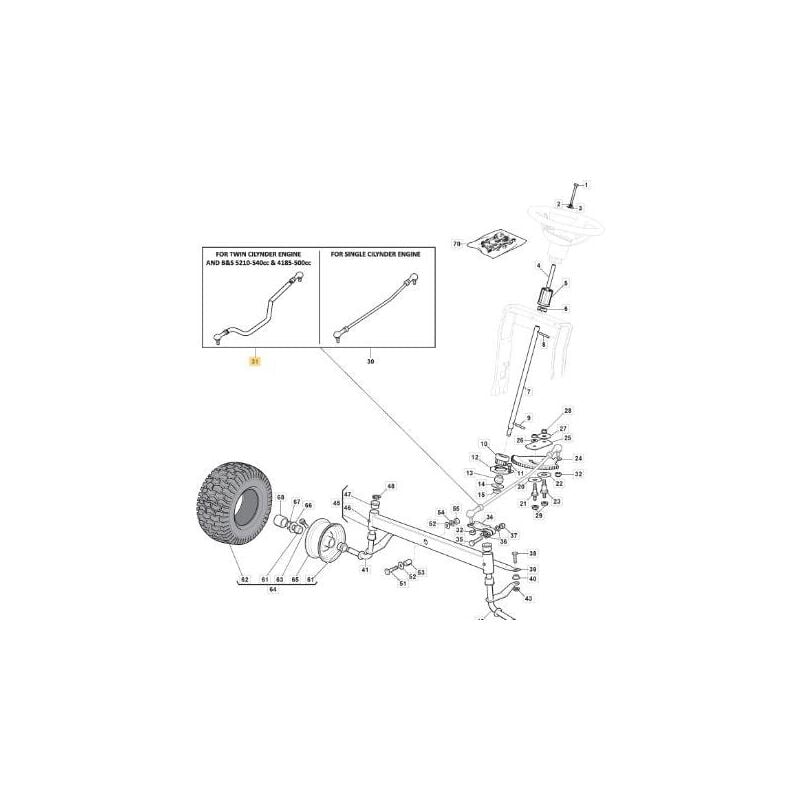 foto del prodotto asta kit sterzo sd mp b s5210 ric originale stiga 382000665 1