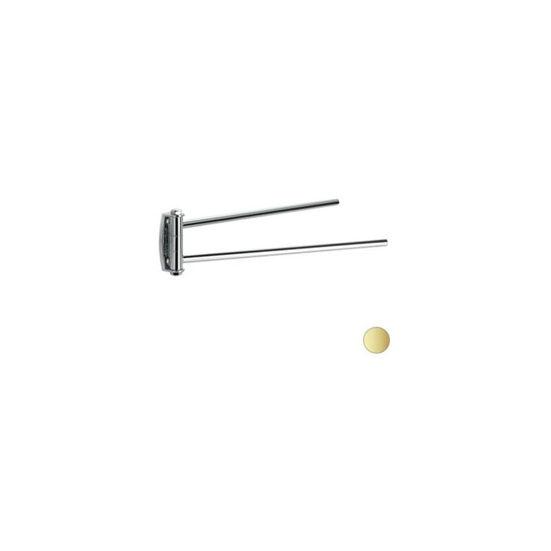 foto del prodotto asta portasalviette doppia da muro hashi oro opaco 3 l x 33 p x 8 h