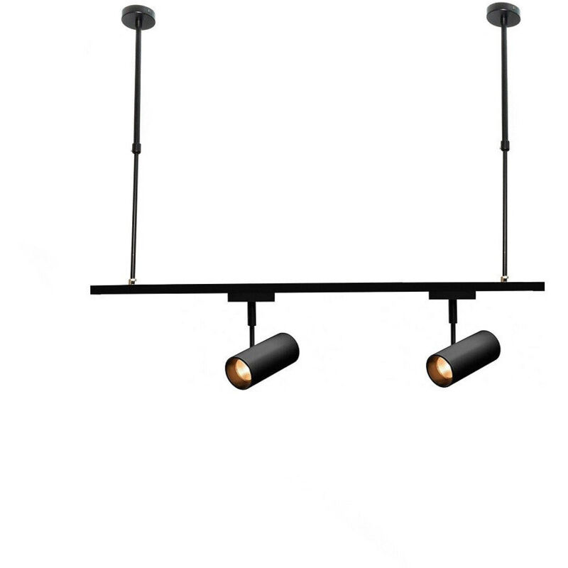 foto del prodotto asta regolabile per faretti a binario elettrico staffa a soffitto 1 mt t 100cm nero trade shop traesio