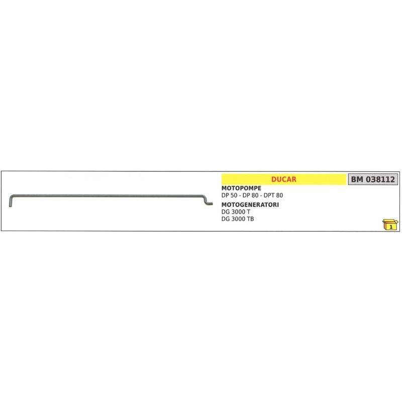 foto del prodotto asta regolatore giri ducar per motopompa dp 50 80 dpt 80 038112