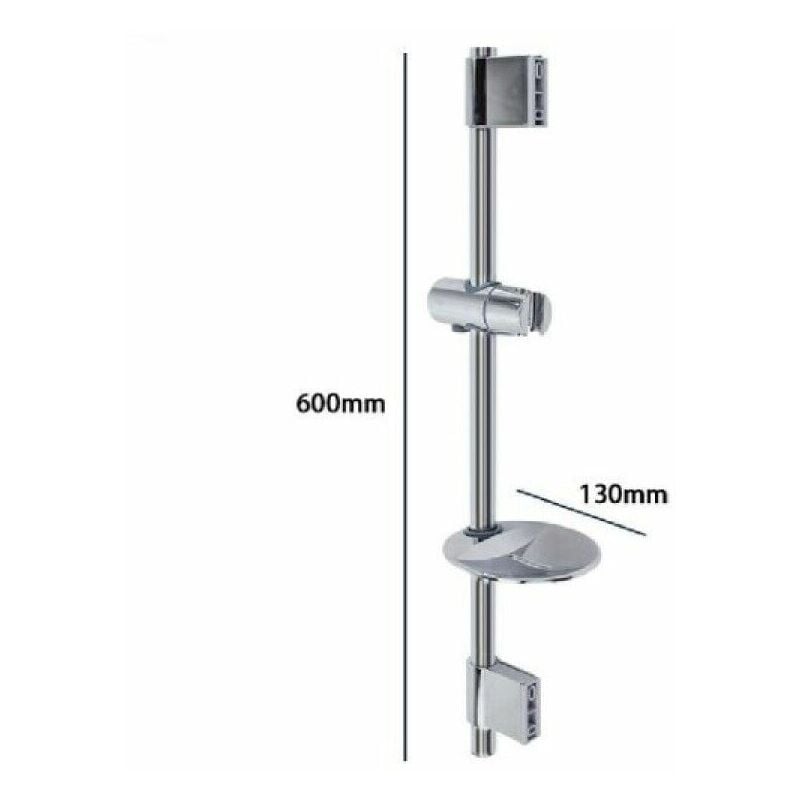 foto del prodotto asta saliscendi colonna doccia regolabile e portasaponetta 60 cm a.79361