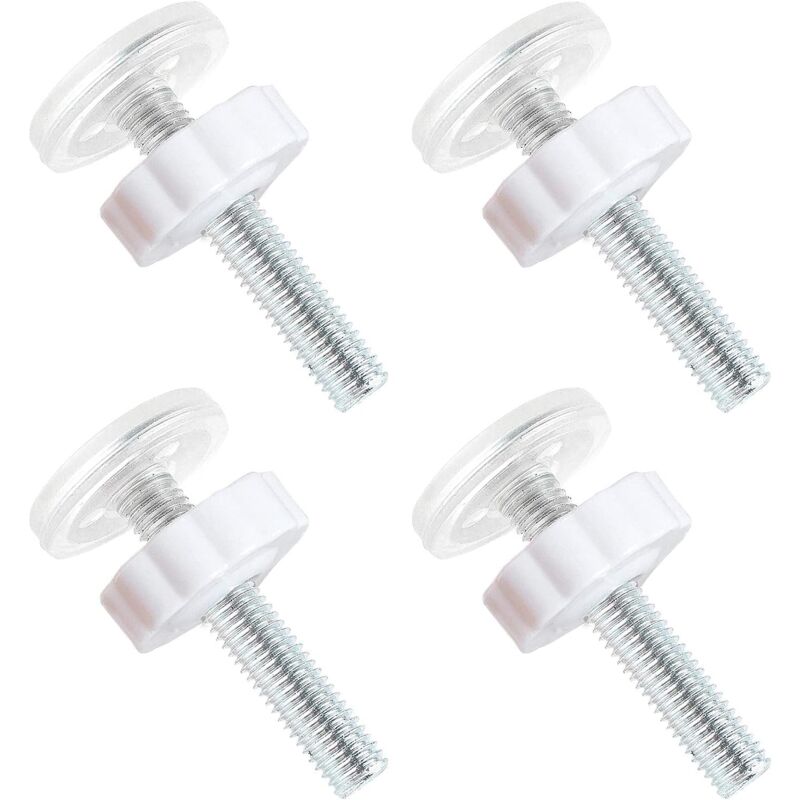 foto del prodotto aste filettate m10 da 4 pezzi per cancelli di scale e porte kit di fissaggio a pressione per cancelli per cani e animali domestici, bianco
