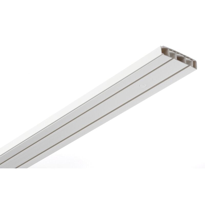 foto del prodotto aste per tende, set completo con 2 binari di scorrimento, incl. materiale di fissaggio, 2 x 120 cm, bianco gardinia