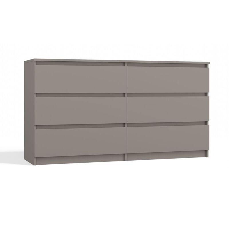 foto del prodotto aster grande cassettiera camera da letto soggiorno ufficio 6 cassetti 138x40x75cm 6 cassetti stile scandinavo