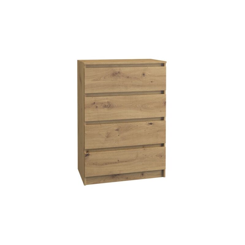 foto del prodotto aster t4 cassettiera moderna con 4 cassetti 97x70x40 mobile contenitore stile scandinavo aspetto legno