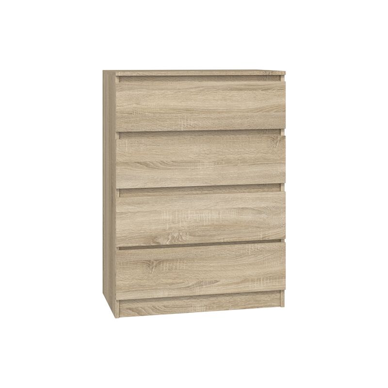 foto del prodotto aster t4 cassettiera moderna con 4 cassetti 97x70x40 mobile contenitore stile scandinavo aspetto legno