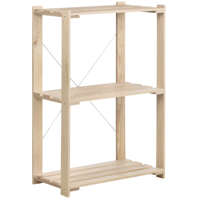 foto del prodotto astigarraga scaffale 3 ripiani regolabili nova in pino massello 76,5x38,5x110 cm