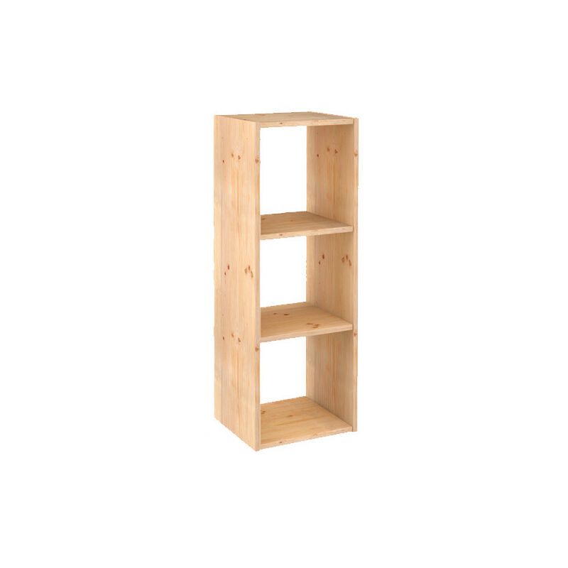 foto del prodotto astigarraga - scaffale negozio casa kit cubo 3 p. dinamic cm.33x36x105h legno chiaro