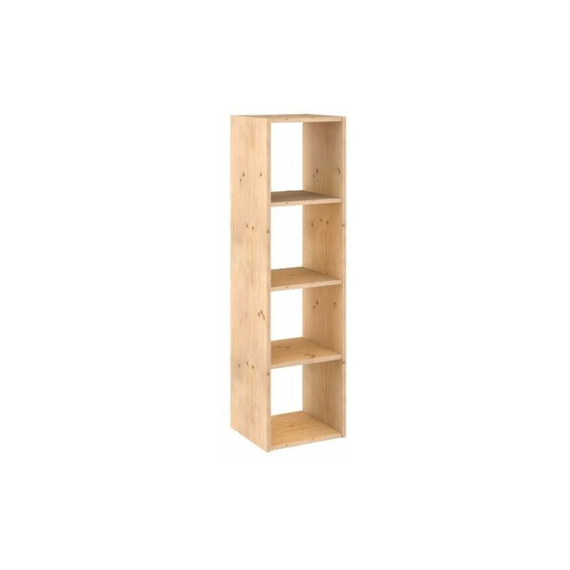 foto del prodotto astigarraga scaffale negozio casa kit cubo 4 p. dinamic cm.33x36x140h legno chiaro