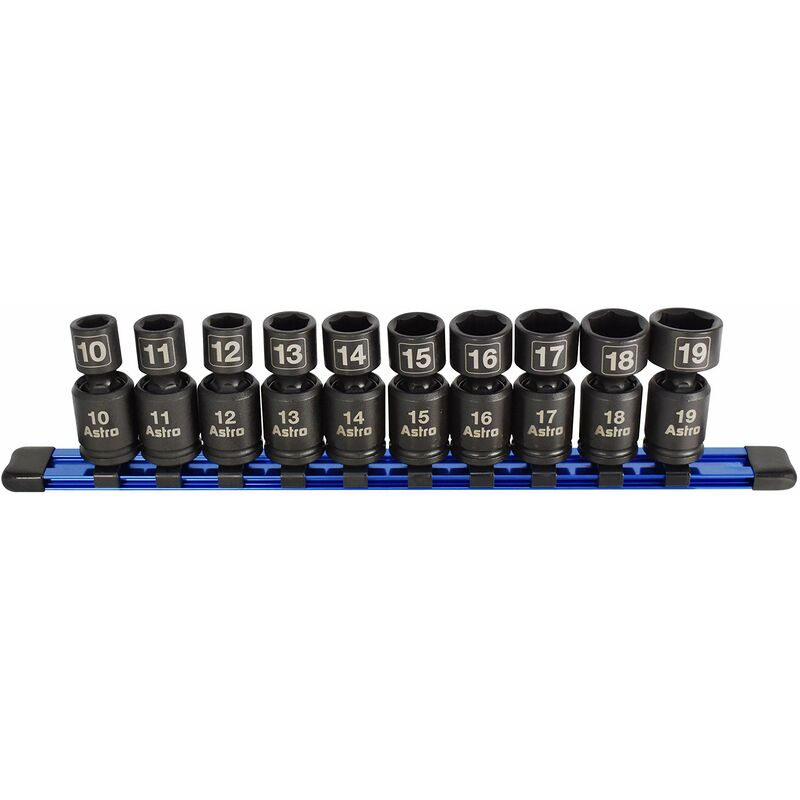 foto del prodotto astro pneumatic tool 78344 set di 10 chiavi a bussola universali senza pin da 3 8 , metriche, colore nero