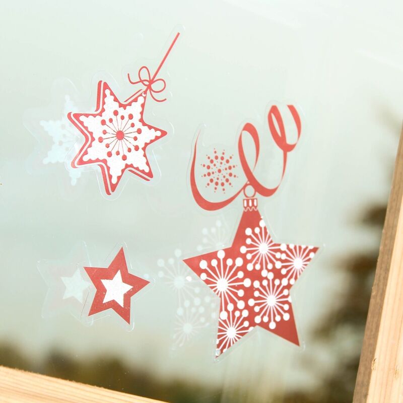 foto del prodotto astuceo decorazioni natalizie elettrostatiche set di 4 tavole