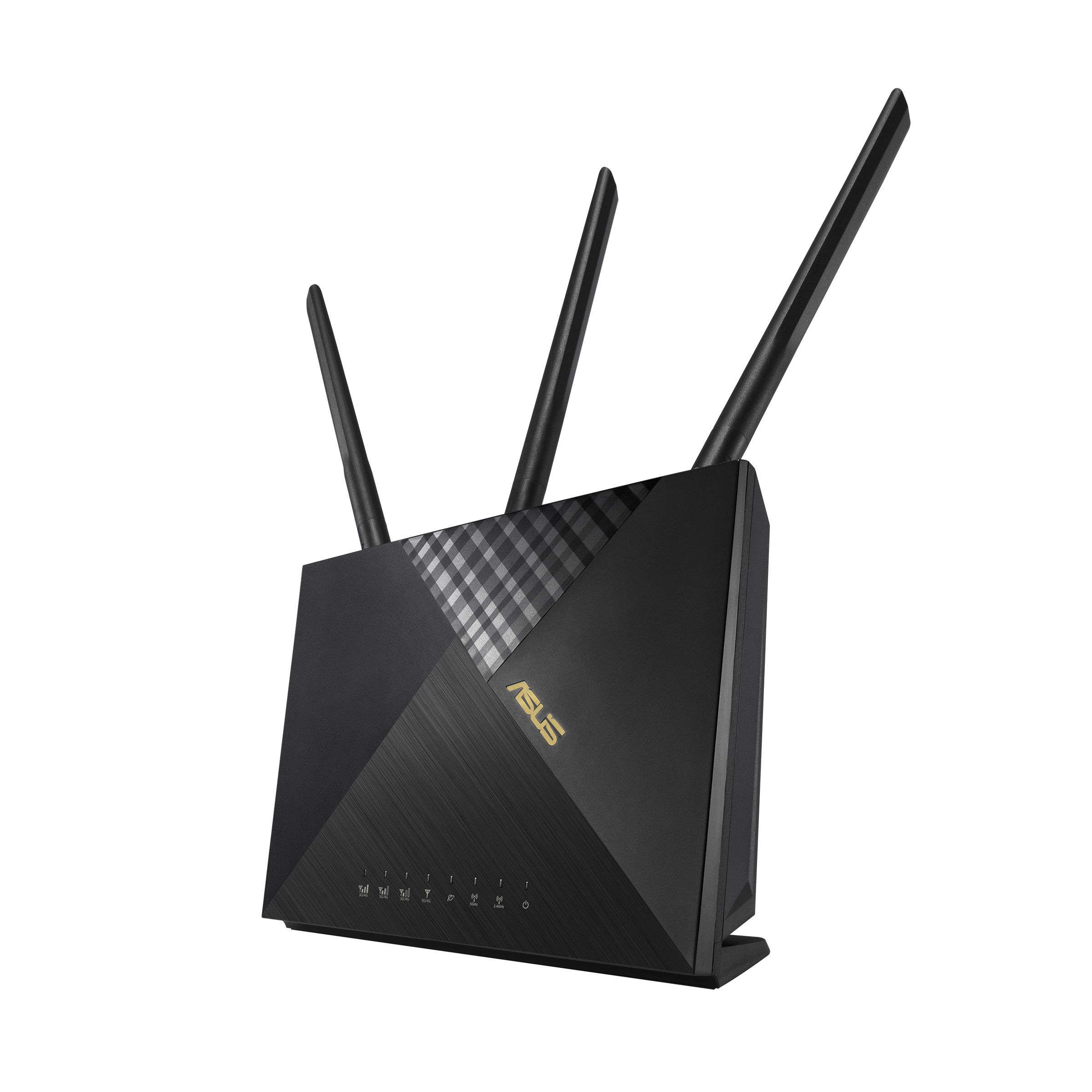 foto del prodotto asus 4g ax56 router wireless gigabit ethernet dual band 2.4 ghz 5 ghz nero