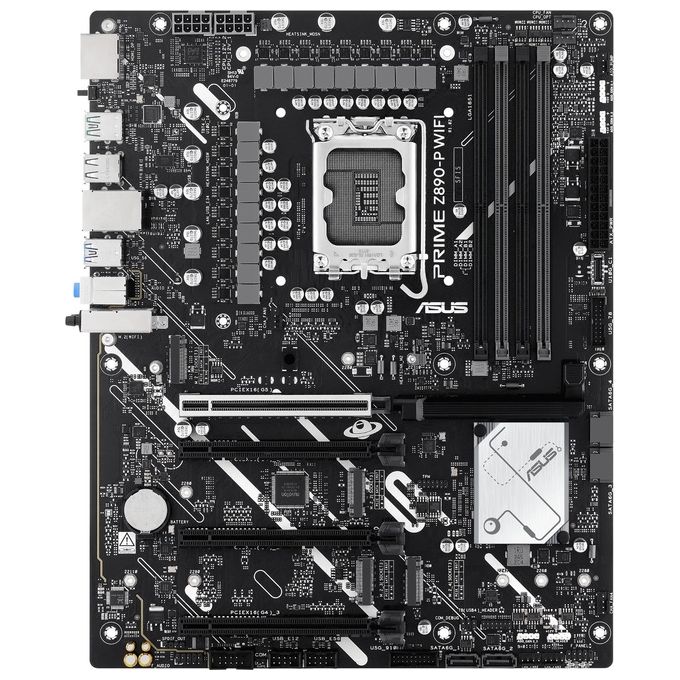 foto del prodotto asus intel prime z890-p wifi scheda madre intel atx 14121 fasi di alimentazione slot ddr5 pcie 5.0 gpu di nuova generazione porta usb-c thunderbolt 4 wi-fi 7 q-antenna