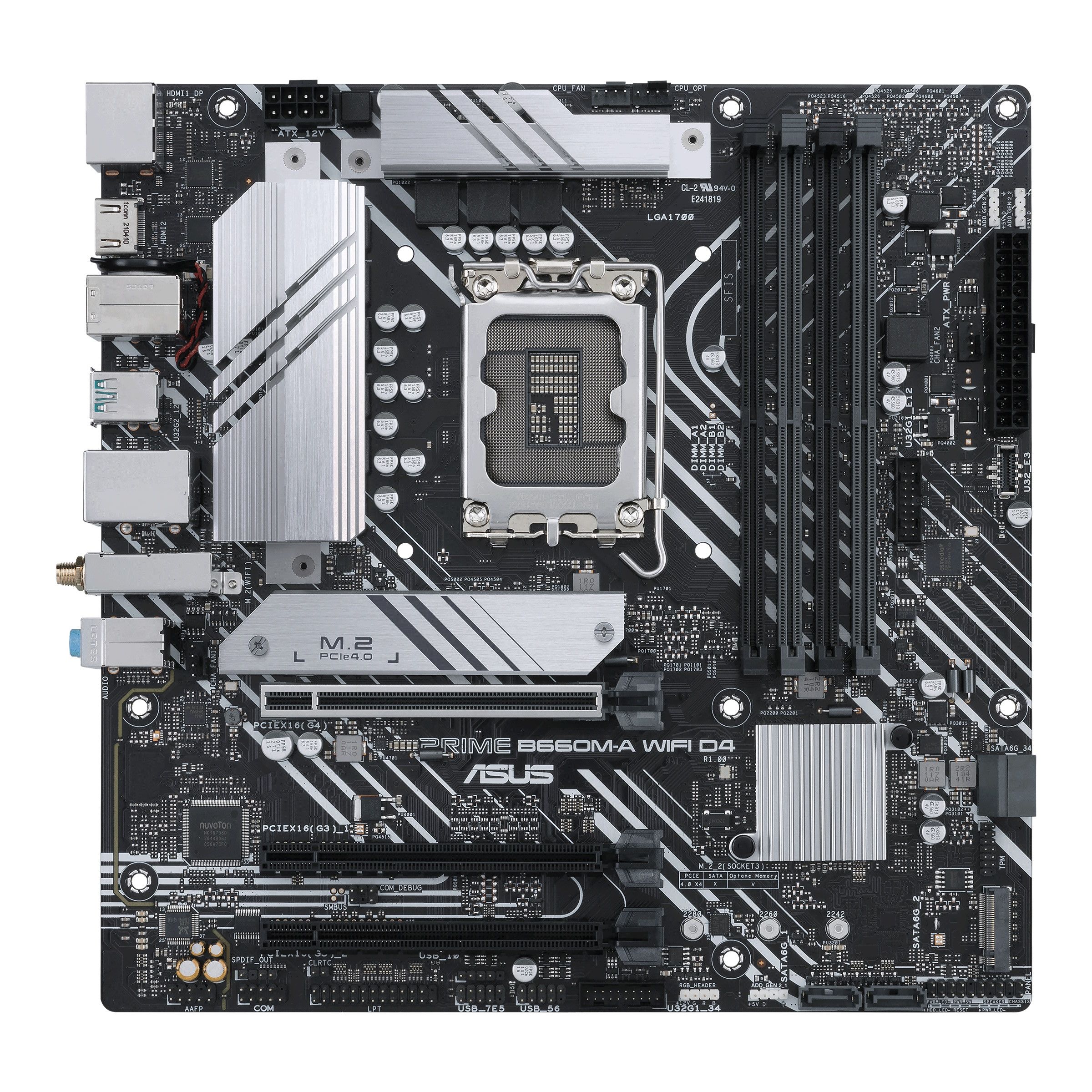foto del prodotto asus mb b660, prime b660m a wifi d4, lga 1700, ddr4, alder lake