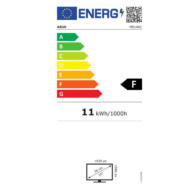 foto del prodotto asus mb14ac monitor pc 35,6 cm 14 1920 x 1080 pixel full hd grigio - 90lm0631-b01170