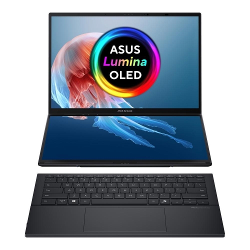 foto del prodotto asus nb 14 touch zenbook s ultra 9 285h 32gb 1t ssd dual screen oled soft keyboard pen win 11 p