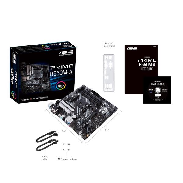 foto del prodotto asus prime b550m a amd b550 socket am4 micro atx