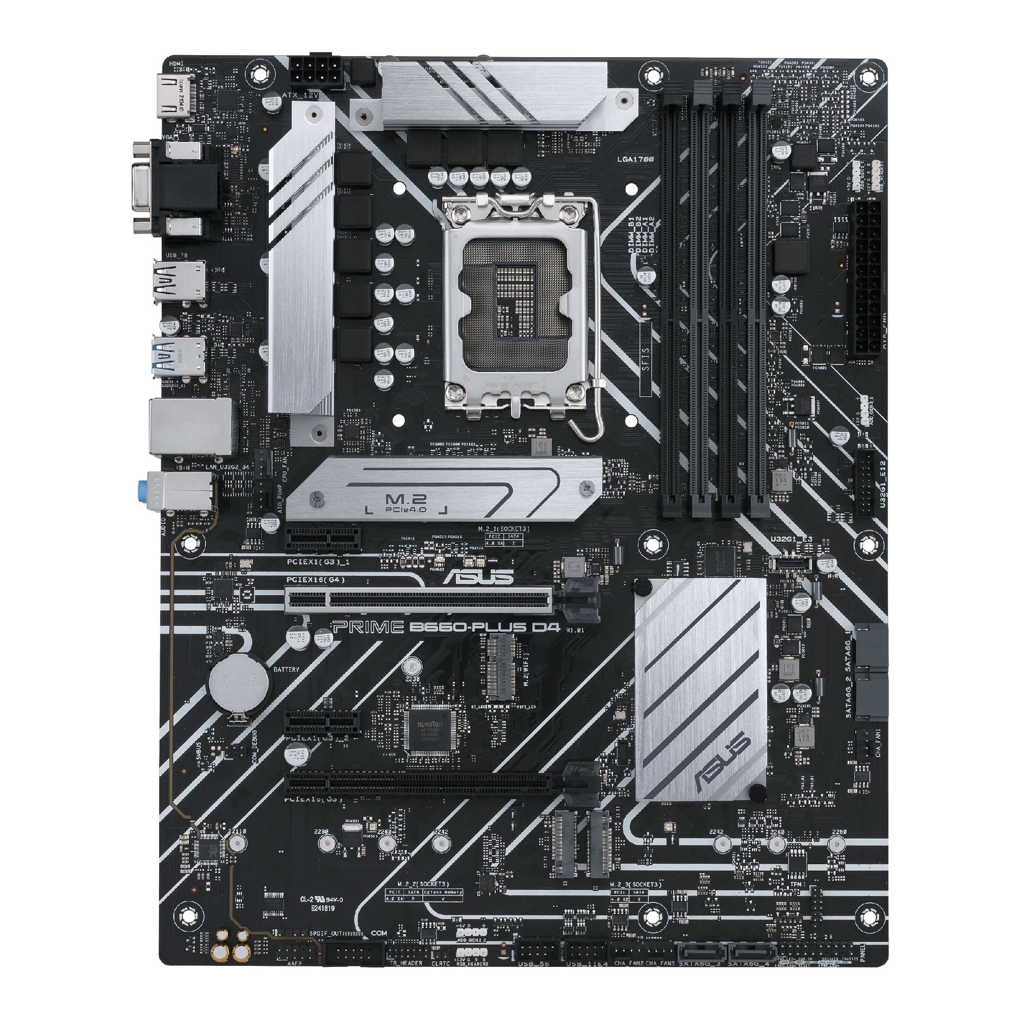 foto del prodotto asus prime b660 plus d4 intel b660 lga 1700 atx