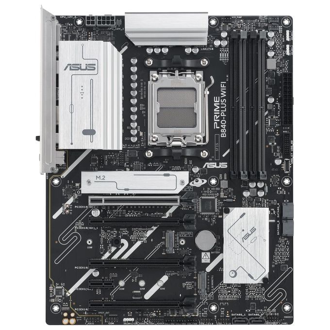 foto del prodotto asus prime b840 plus wifi scheda madre amd atx slot ddr5 pcie 4.0 ready 3 slot m.2 wifi 6e ethernet realtek 25 gb displayport hdmi usb c e usb a da 20 gbps bios flashback e aura sync