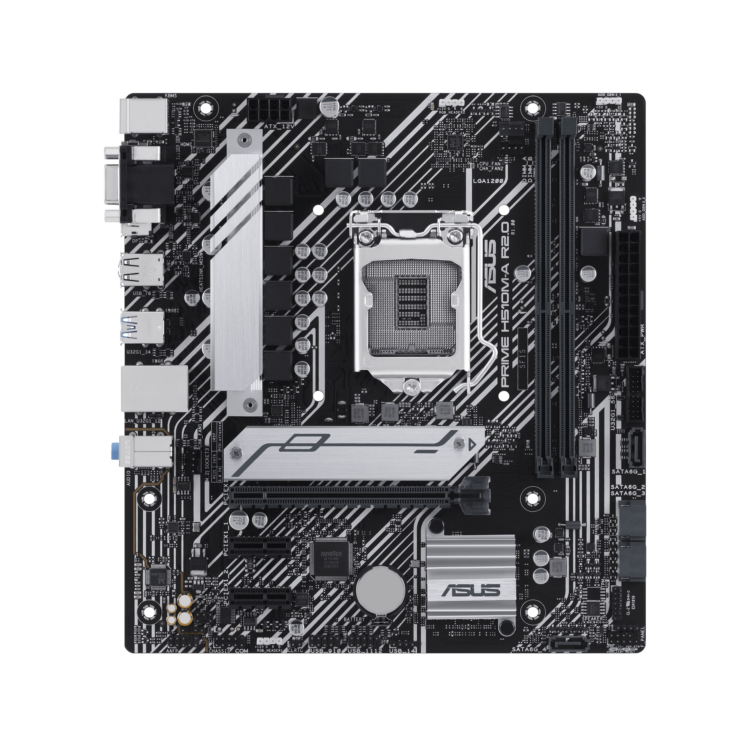 foto del prodotto asus prime h510m a r2.0 intel h510 lga 1200 socket h5 micro atx