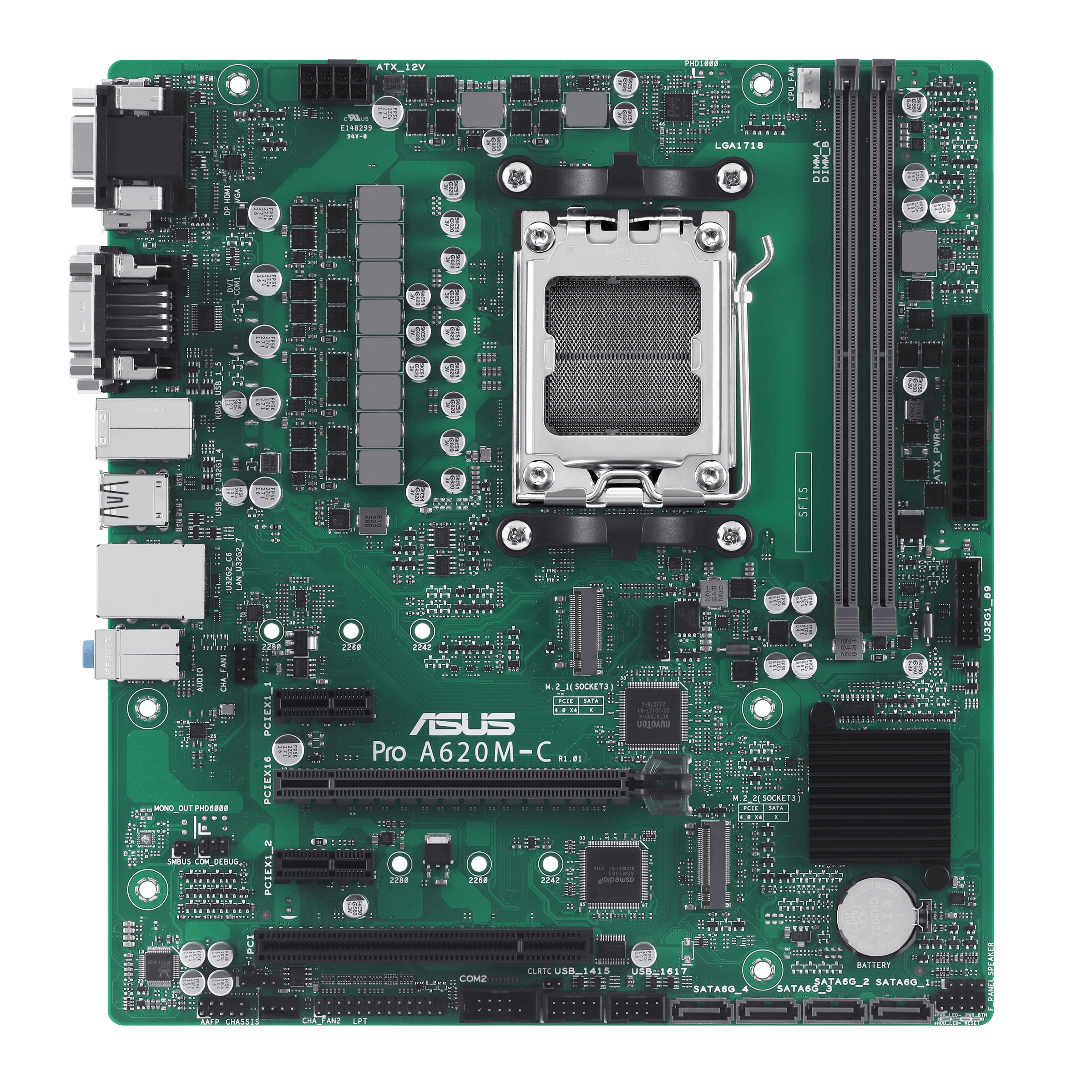 foto del prodotto asus pro a620m c csm amd a620 socket am5 micro atx