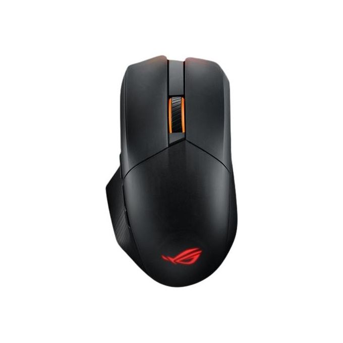 foto del prodotto asus rog chakram x origin mouse da gaming rgb wireless, frequenza di polling 8000 hz, tripla connettivita' a bassa latenza, joystick analogico, 11 pulsanti programmabili, rog aimpoint, nero