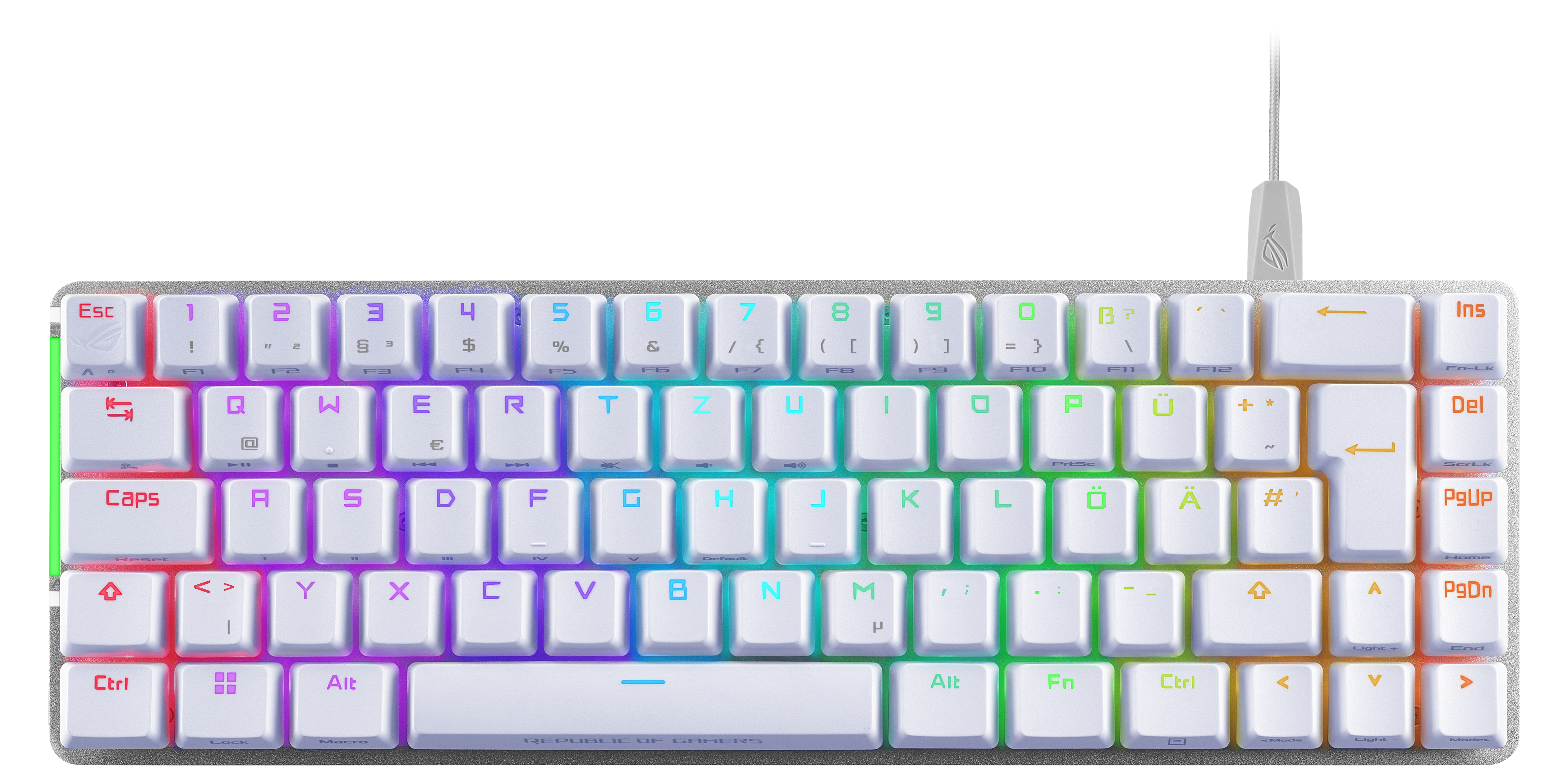 foto del prodotto asus rog falchion ace tastiera gaming usb qwerty italiano bianco