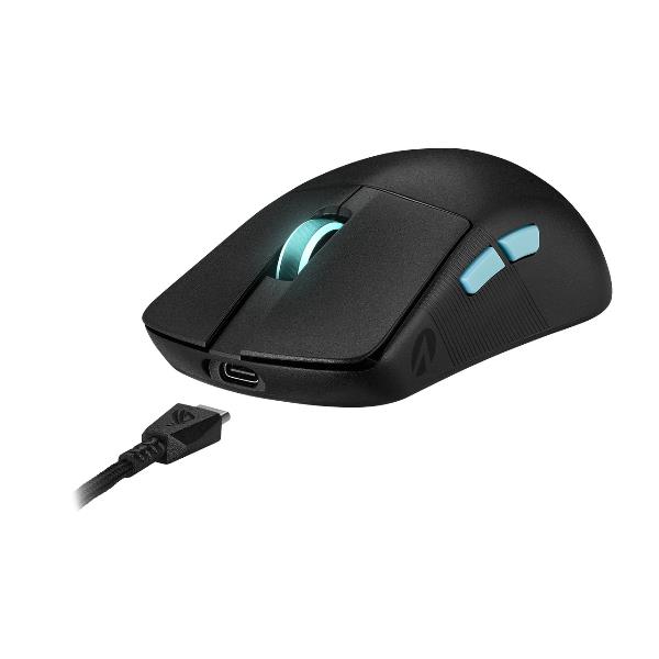 foto del prodotto asus rog harpe ace aim lab edition mouse gaming ambidestro rf wireless bluetooth usb type a ottico 36000 dpi