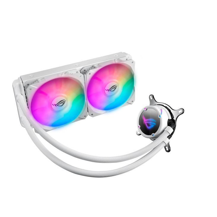 foto del prodotto asus rog strix lc iii 240 argb white edition processore kit di raffreddamento a liquido 12 cm bianco