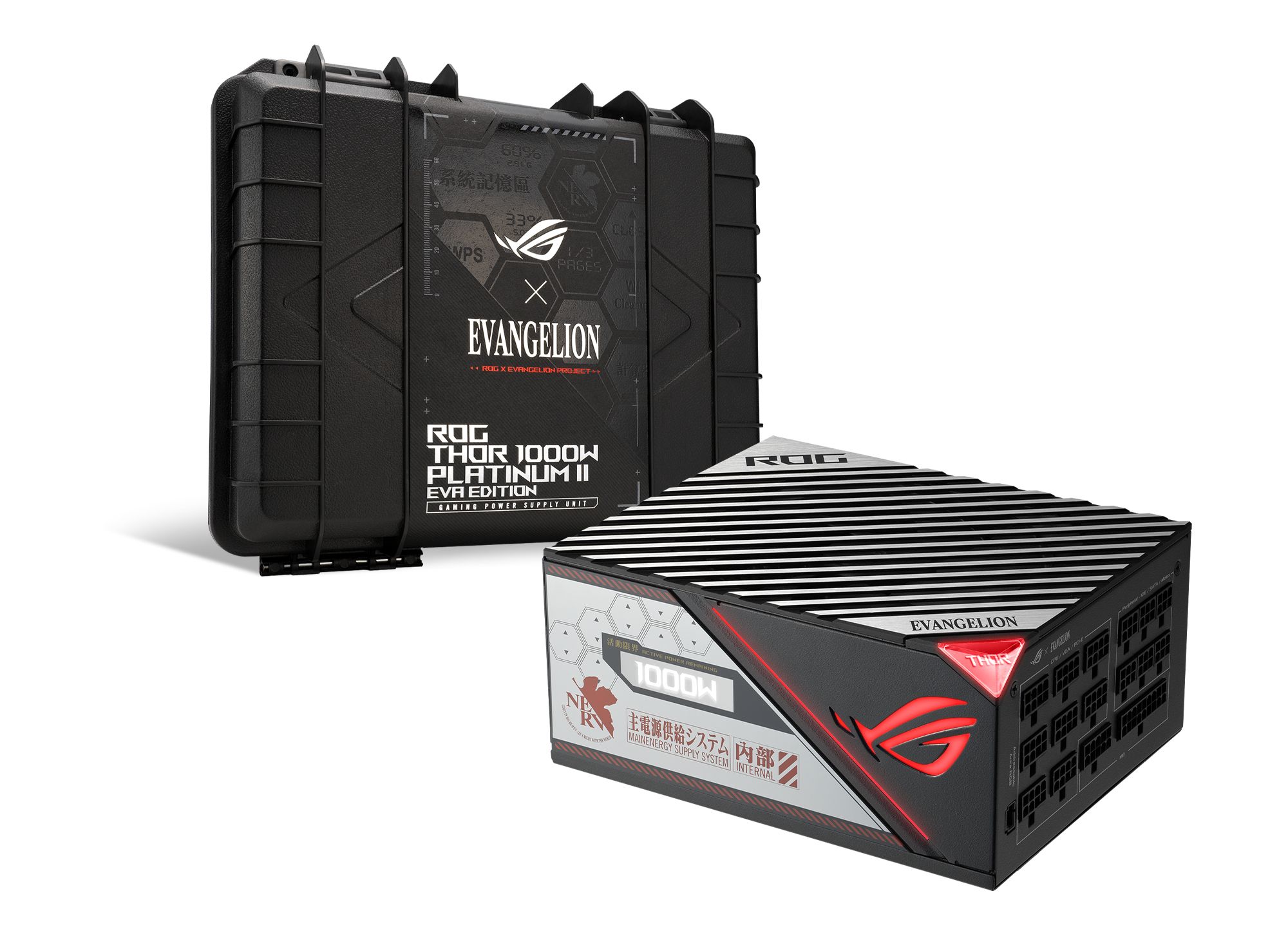 foto del prodotto asus rog thor 1000w platinum ii eva edition alimentatore per computer 20 4 pin atx atx nero