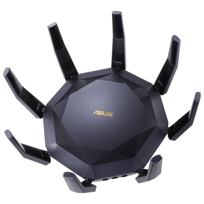 foto del prodotto asus rt-ax89x ax6000 router estendibile dual band, wifi 6 (802.11ax), mu-mimo e ofdma, 2 porte 10g, aiprotection pro, adaptive qos, gear accelerator, gaming port lan, nero