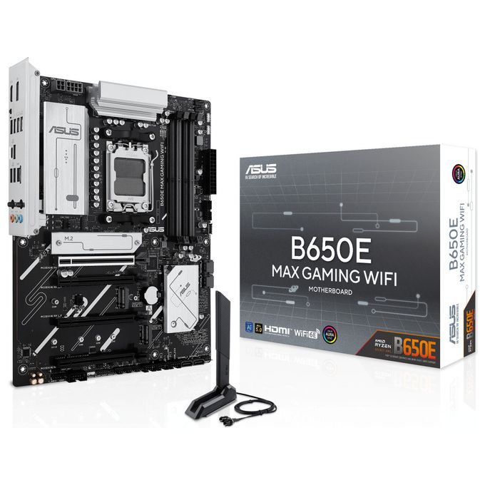 foto del prodotto asus scheda madre atx amd am5 b650e wi-fi 6e ddr5 pcie 5.0 ryzen 7000-8000-9000