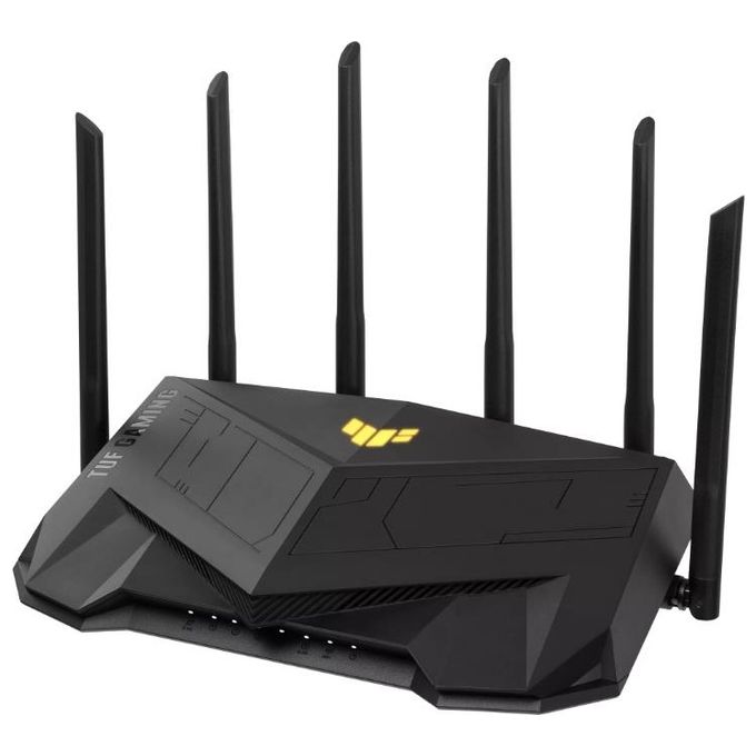 foto del prodotto asus tuf-ax6000 - router estendibile con mobile tethering, alternativa ai router 4g 5g, wifi 6 (802.11ax) dual band ax6000 aimesh, sicurezza di rete aiprotection pro, vpn, parental control