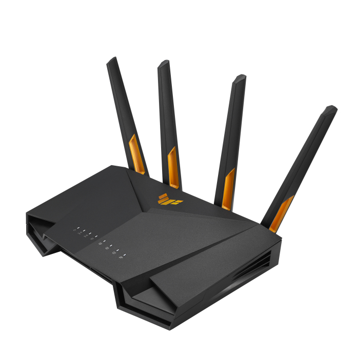 foto del prodotto asus tuf gaming ax3000 v2 router wireless gigabit ethernet dual band 2.4 ghz 5 ghz nero, arancione