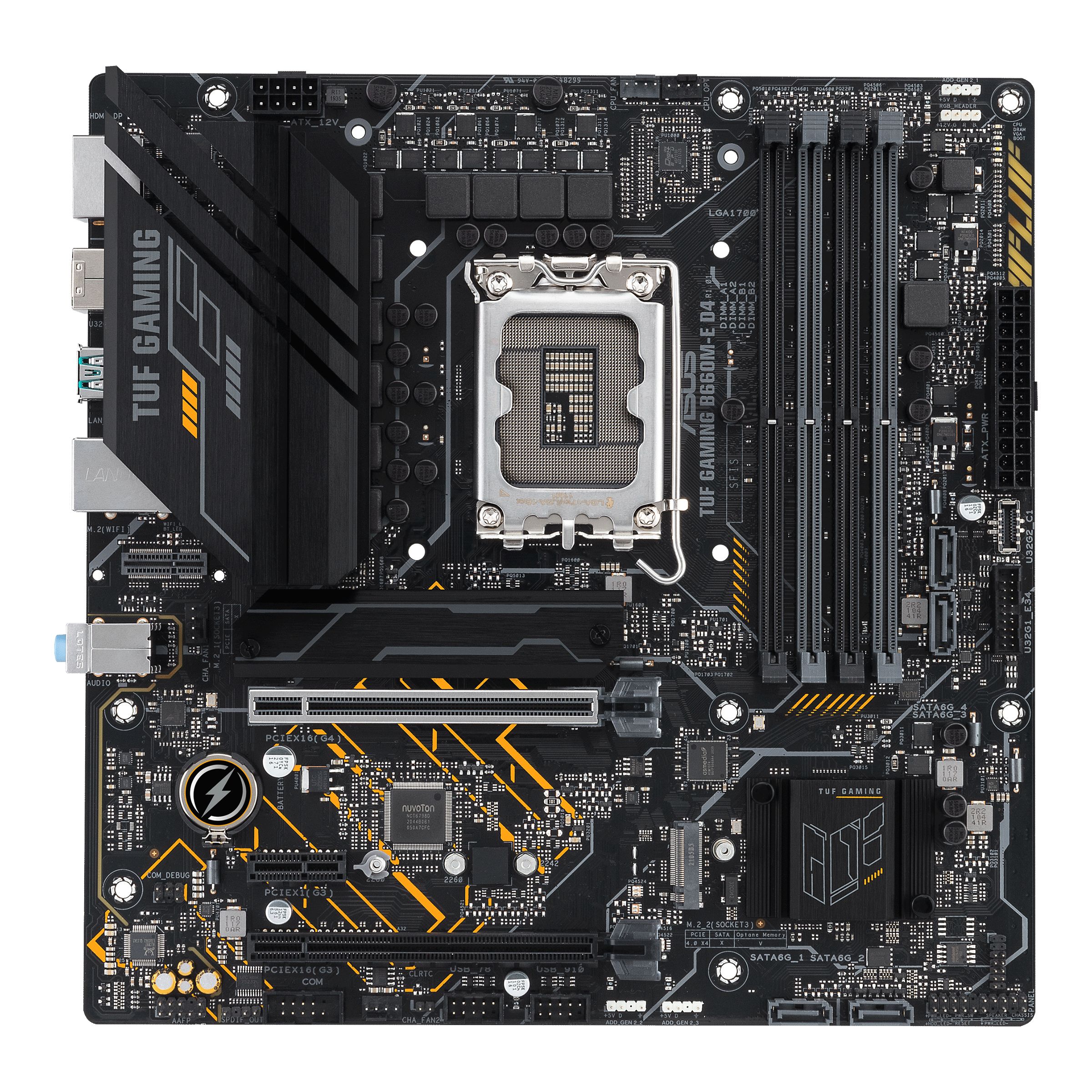 foto del prodotto asus tuf gaming b660m e d4 intel b660 lga 1700 micro atx