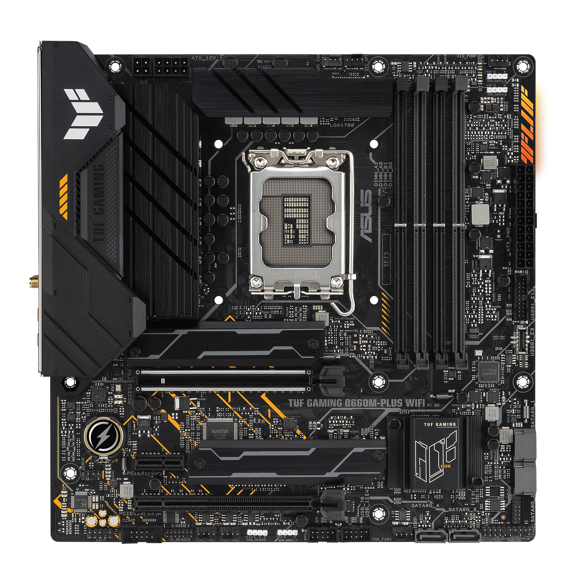 foto del prodotto asus tuf gaming b660m plus wifi intel b660 lga 1700 micro atx