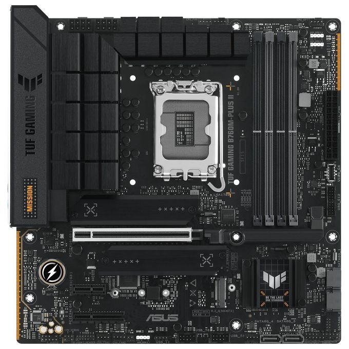 foto del prodotto asus tuf gaming b760m-plus ii scheda madre intel lga 1700 matx ddr5