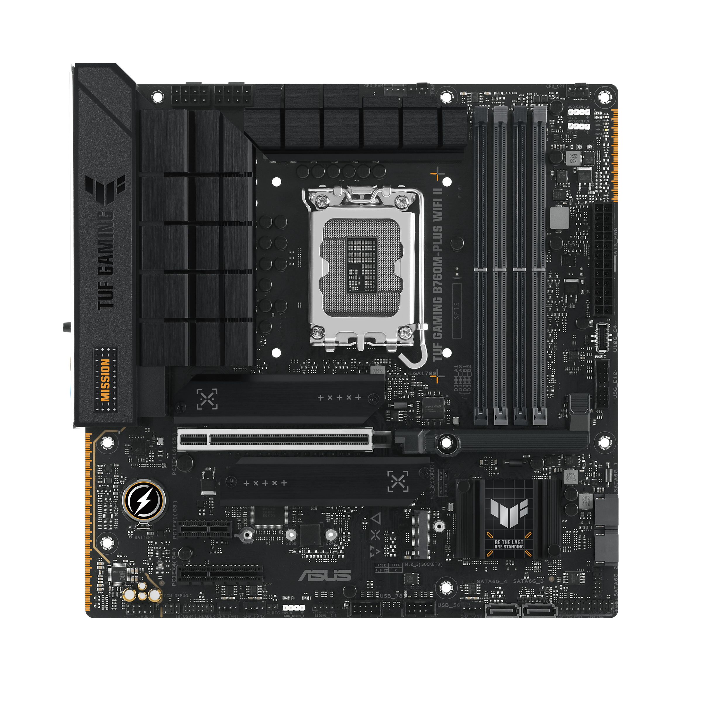 foto del prodotto asus tuf gaming b760m plus wifi ii intel b760 lga 1700 micro atx