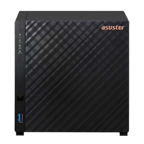 foto del prodotto asustor nas tower 4 bay 3.5 , realtek rtd1296, quad core, 1.4ghz, 1gb, 2.5gbe x1, usb3.2 gen1 x2, wow wake on wan .. as1104t