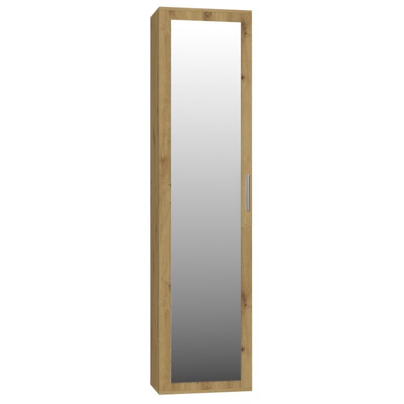 foto del prodotto atara mobile ingresso con grande specchio 180x50x35 cm due ripiani porta appendiabiti all interno mobile ingresso