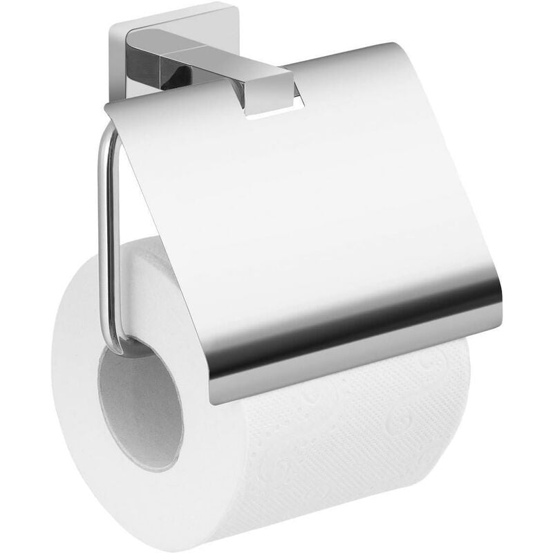 foto del prodotto atena porta rotolo carta igienica bagno con coperchio cromato gedy 000044251300200