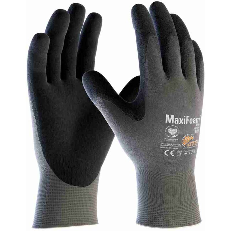 foto del prodotto atg guanto 34 900 rivest. palmo maxifoam sp.1,0 mm tg. 9 grigio