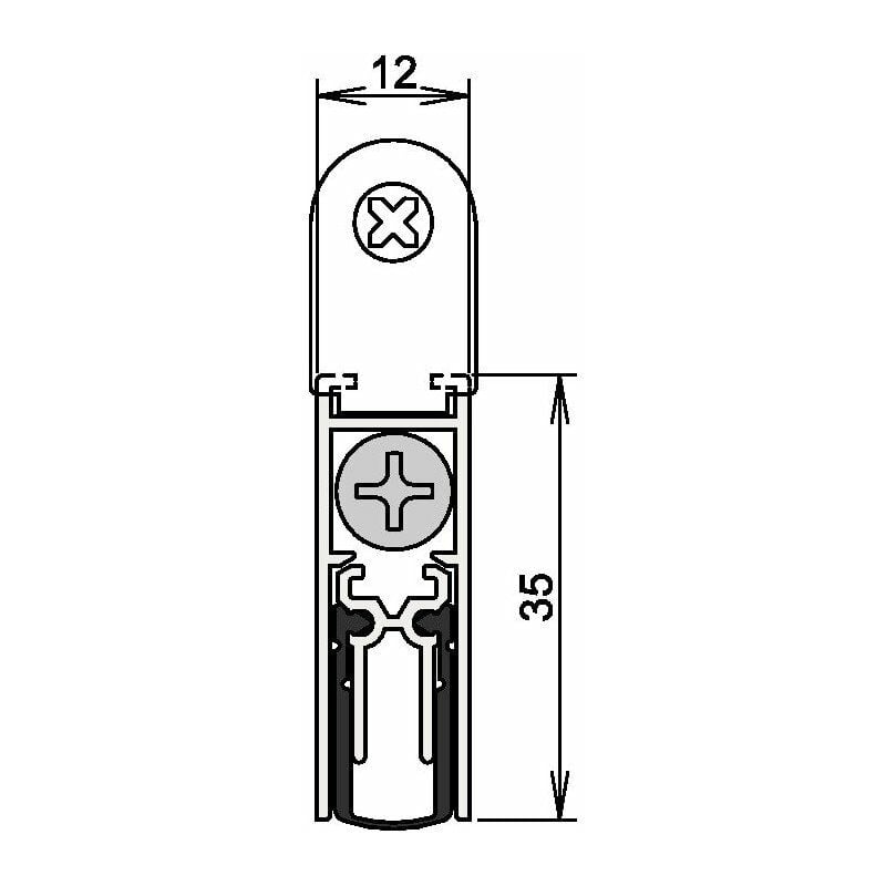 foto del prodotto athmer guarnizione porta doppeldicht m 12 35 1 392 1 s.l.833mm alu.argento per hlt
